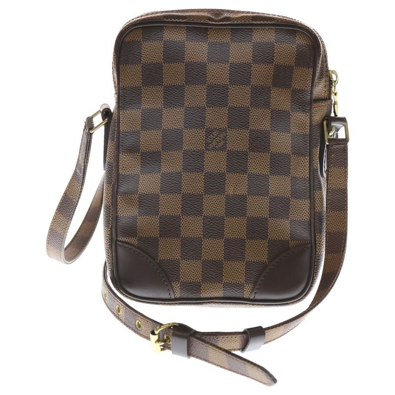 Louis Vuitton Damier Amazon Shoulder Bag Mini Bag Brown Leather X PVC N48074