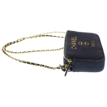 Chanel Deauville Mini Shoulder Bag Chain Bag Mini Bag Navy Denim Gold Hardware