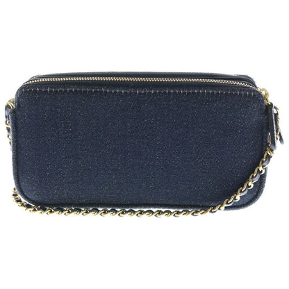 Chanel Deauville Mini Shoulder Bag Chain Bag Mini Bag Navy Denim Gold Hardware