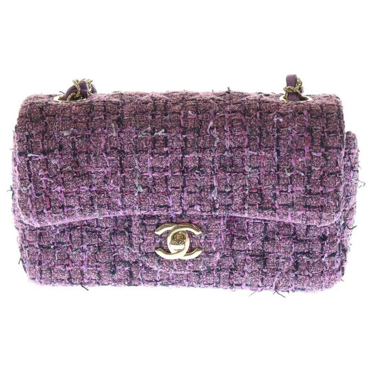 Chanel Mini Matelasse 20 S Flap S Chain Shoulder Bag Handbag Chain Bag Purple