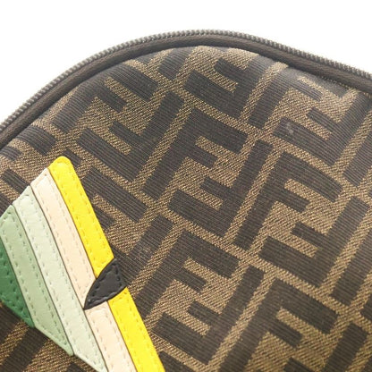 Fendi Monster Bugs Zucca Coated Canvas Backpack Sac Brown And Black 8bz040
