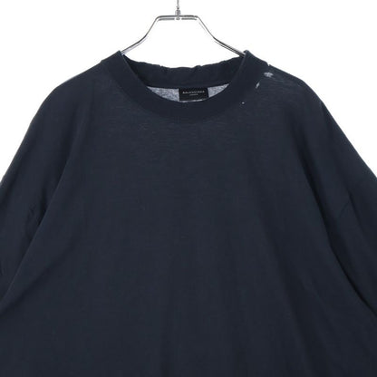 Balenciaga Distressed T-shirt 739784 Tovf4 Back Neck Logo Embroidery Damaged