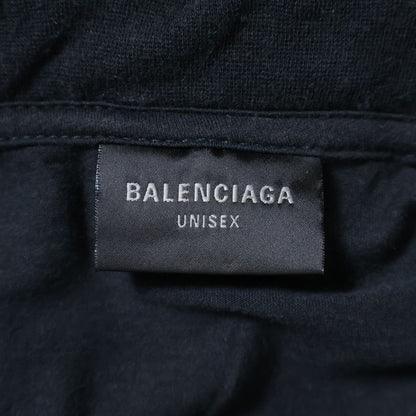 Balenciaga Distressed T-shirt 739784 Tovf4 Back Neck Logo Embroidery Damaged