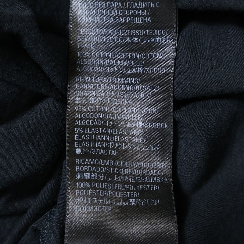 Balenciaga Distressed T-shirt 739784 Tovf4 Back Neck Logo Embroidery Damaged