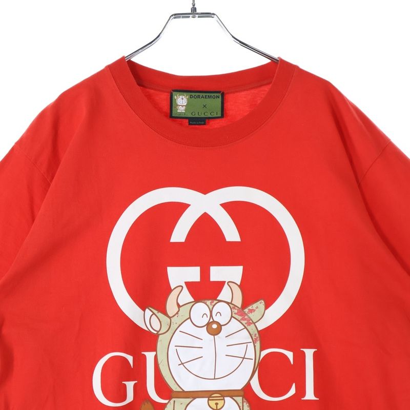 Gucci X Doraemon Graphic T-shirt Doraemon Short-sleeved T-shirt Red T616036