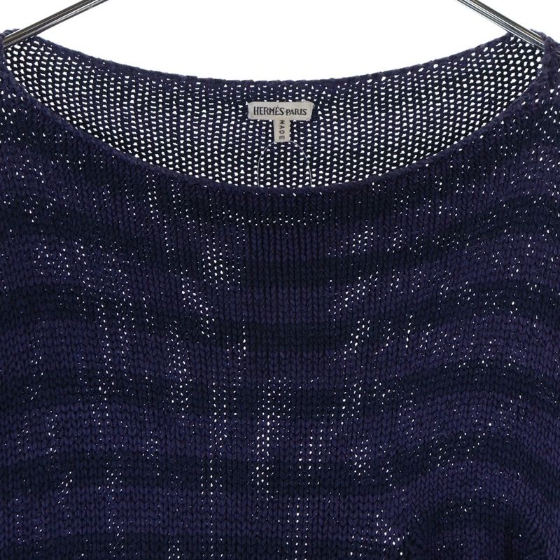Hermes Margiela Period Knit With Front Pockets Purple Black