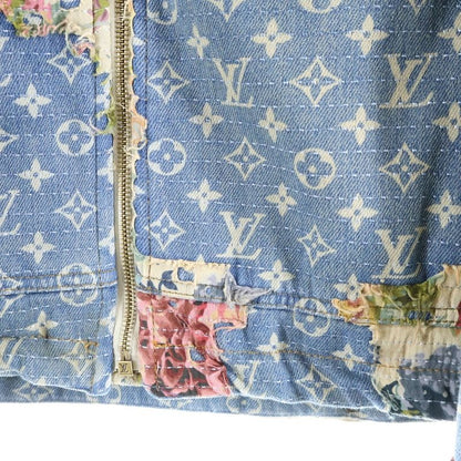 Louis Vuitton 22AW Monogram Flower Design Destroy Workwear Denim Jacket Indigo