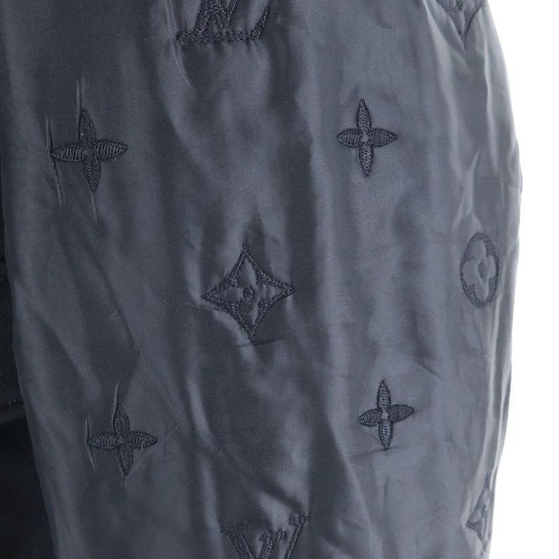 Louis Vuitton 24SS Monogram Switched Zip-up Hoodie Black Rm241 FWC Hqy68w