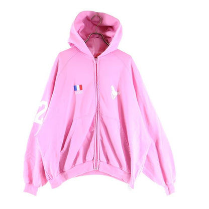 Balenciaga 22AW Polo Zip-up Hoodie Polo Zip-up Hoodie Pink 720425 Tnvd4