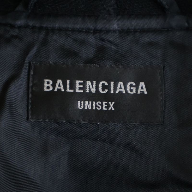 Balenciaga Hooded Bomber Jacket Black 768928 Tyd31