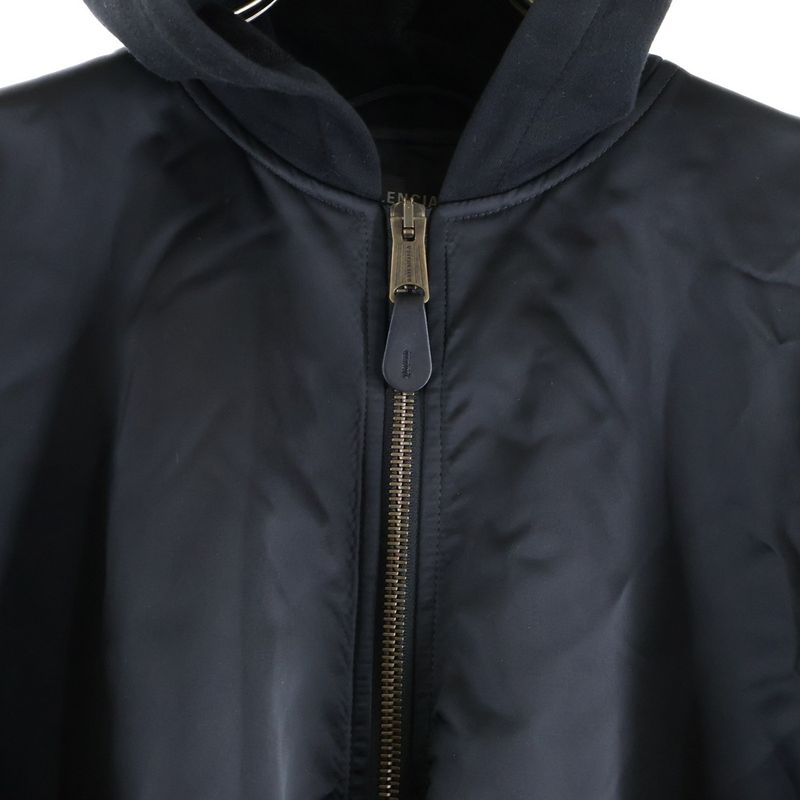 Balenciaga Hooded Bomber Jacket Black 768928 Tyd31