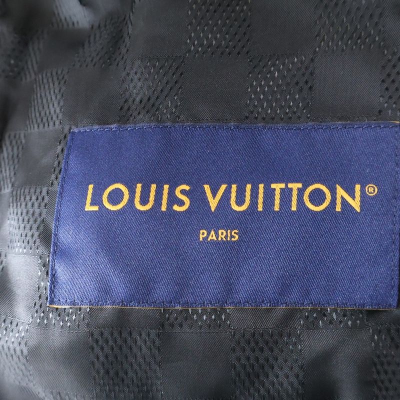Louis Vuitton 24AW Embellished Dramskin Bomber Blouson Rm242 JJS Hrl71e Black