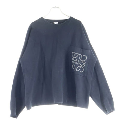 Loewe Anagram Pocket Sweater Anagram Front Pocket Crewneck Sweater Knit Black