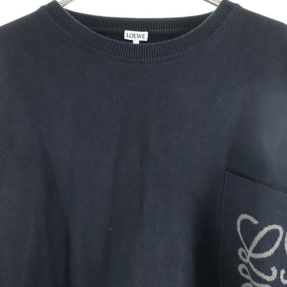 Loewe Anagram Pocket Sweater Anagram Front Pocket Crewneck Sweater Knit Black
