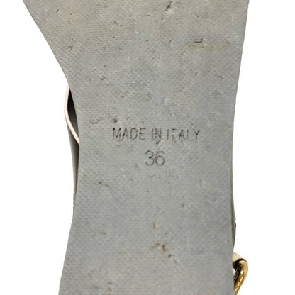 Fendi Sandals 36 Women - Black Cross Strap Wedge Sole Leather