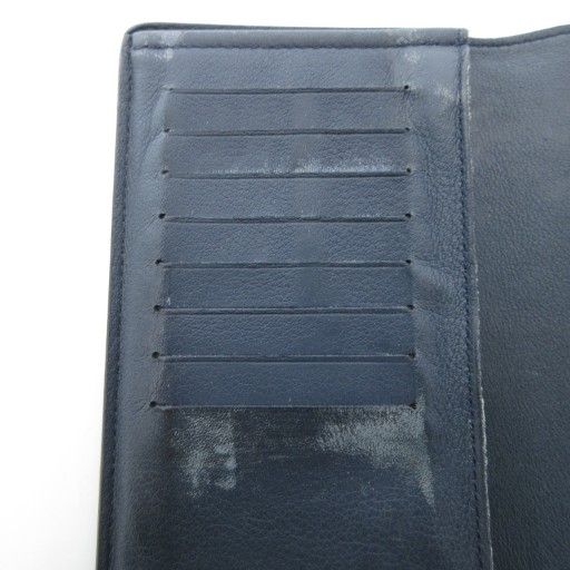 Louis Vuitton Portefeuille Blazer Taurillon Océan Long Wallet Logo Leather Navy