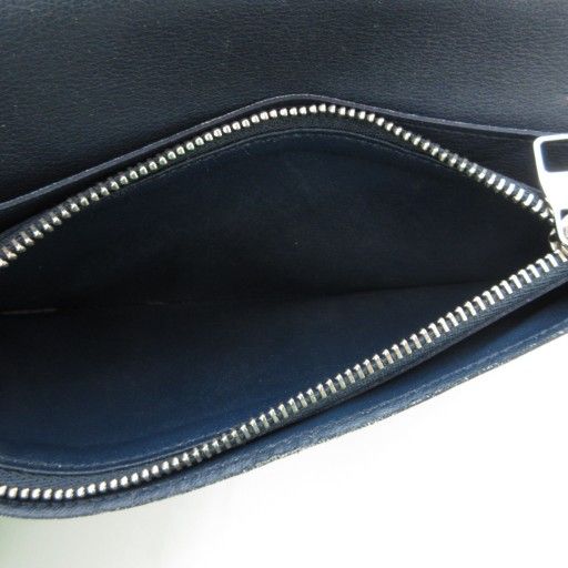 Louis Vuitton Portefeuille Blazer Taurillon Océan Long Wallet Logo Leather Navy