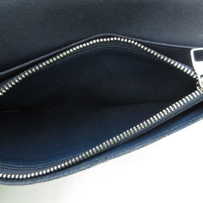 Louis Vuitton Portefeuille Blazer Taurillon Océan Long Wallet Logo Leather Navy