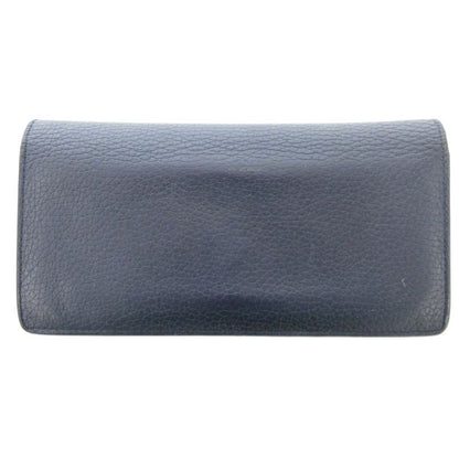 Louis Vuitton Portefeuille Blazer Taurillon Océan Long Wallet Logo Leather Navy