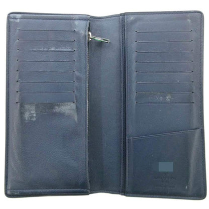 Louis Vuitton Portefeuille Blazer Taurillon Océan Long Wallet Logo Leather Navy