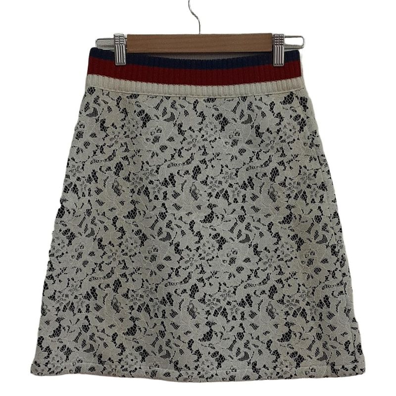 Gucci Skirt Size S Women - 457919 White X Black X Multi Knee Length Lace Wes