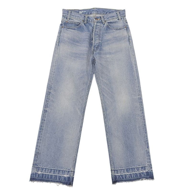 Celine 22AW N850 034S 08ZM Boydoll Wesley Jeans Cut Off Wide Straight Button