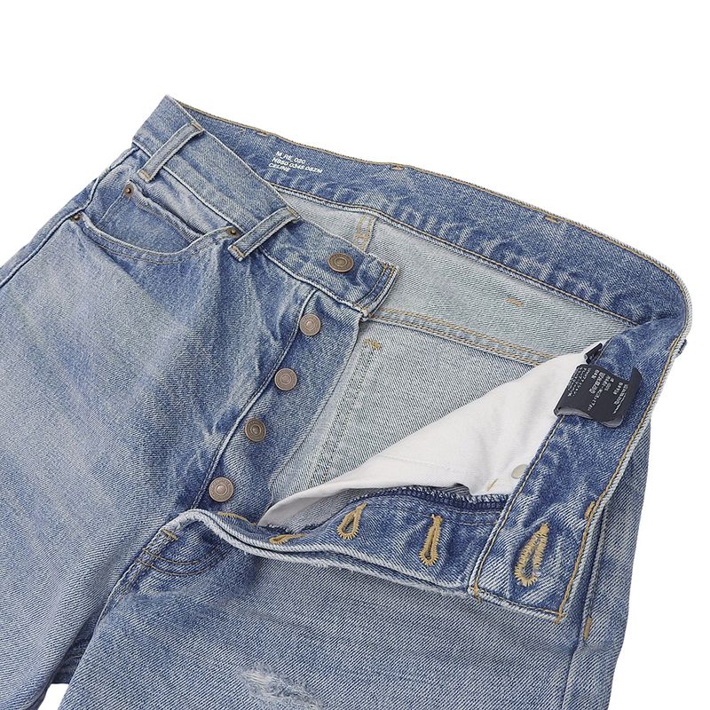 Celine 22AW N850 034S 08ZM Boydoll Wesley Jeans Cut Off Wide Straight Button