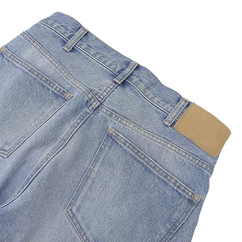 Celine 22AW N850 034S 08ZM Boydoll Wesley Jeans Cut Off Wide Straight Button