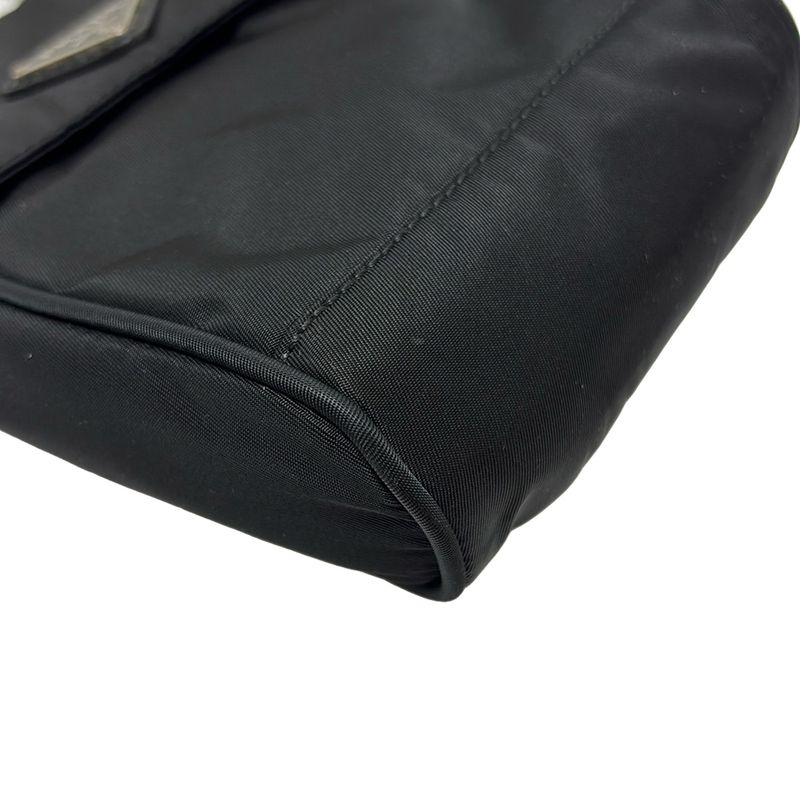 Prada Shoulder Bag - Black Phone Pochette Triangle Logo