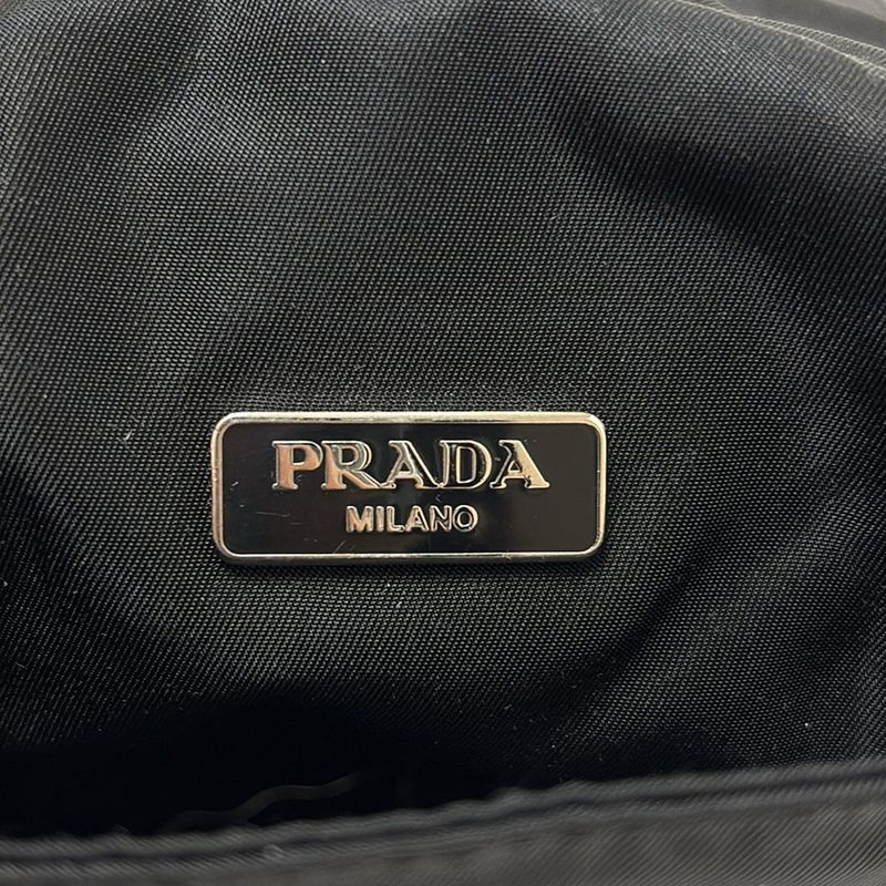 Prada Shoulder Bag - Black Phone Pochette Triangle Logo