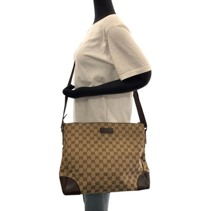 Gucci Unisex Beige Brown GG Canvas 110054 Shoulder Bag Messenger Bag Women