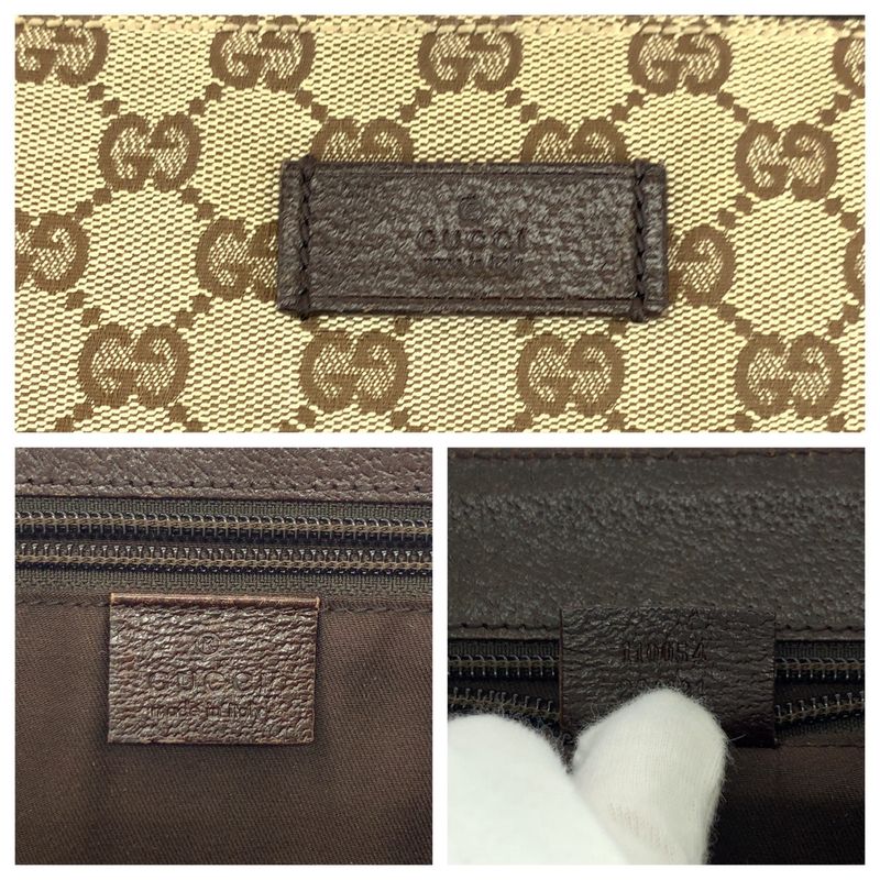 Gucci Unisex Beige Brown GG Canvas 110054 Shoulder Bag Messenger Bag Women