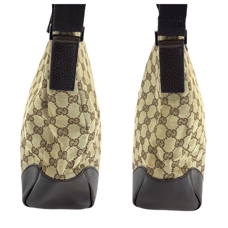 Gucci Unisex Beige Brown GG Canvas 110054 Shoulder Bag Messenger Bag Women