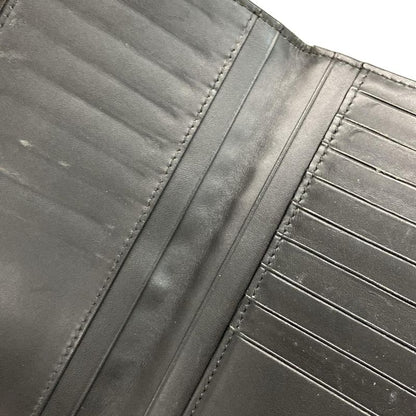 Bottega Veneta Wallet Intrecciato Dark Gray Leather