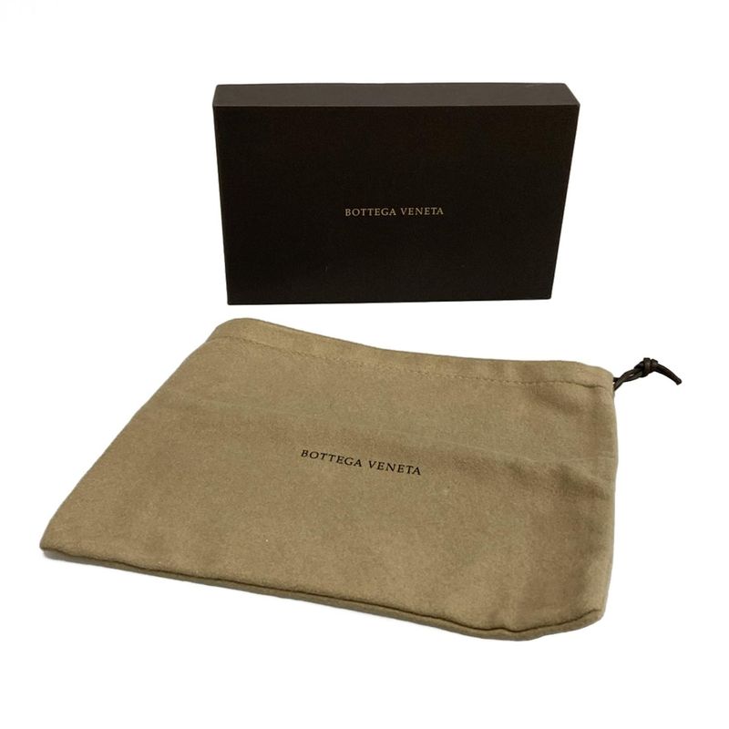 Bottega Veneta Wallet Intrecciato Dark Gray Leather