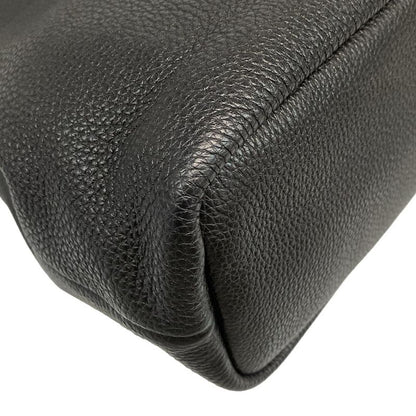 Prada Small Leather Tote Bag 1bg390 Black Perforated Logo Leather