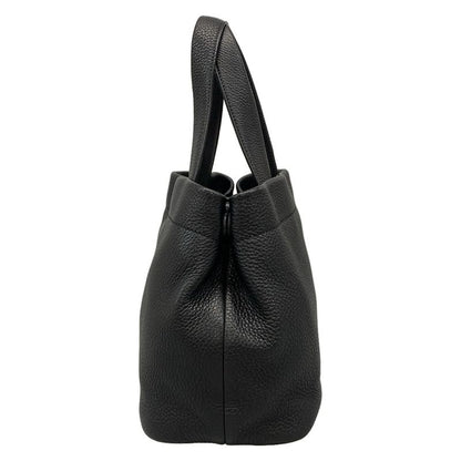 Prada Small Leather Tote Bag 1bg390 Black Perforated Logo Leather