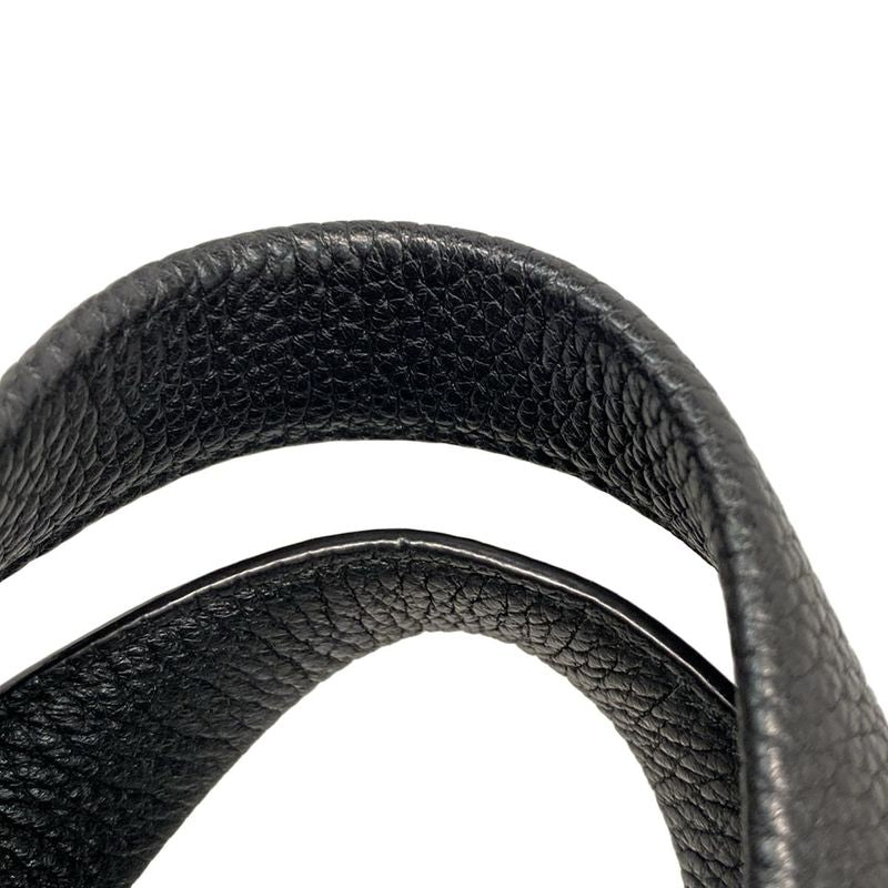 Prada Small Leather Tote Bag 1bg390 Black Perforated Logo Leather