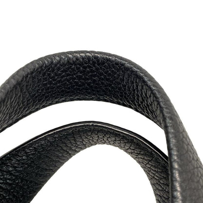 Prada Small Leather Tote Bag 1bg390 Black Perforated Logo Leather