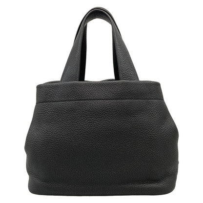 Prada Small Leather Tote Bag 1bg390 Black Perforated Logo Leather