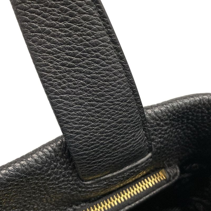 Prada Small Leather Tote Bag 1bg390 Black Perforated Logo Leather