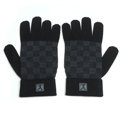 Louis Vuitton Gon Petit Damier Gloves Black M70006 Ma1220 Knitted Gloves Unisex