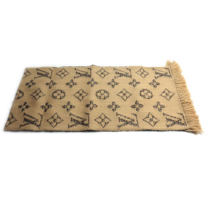 Louis Vuitton Echarpe Giant Monogram Jungle Scarf Brown Beige M75884 Gm0139
