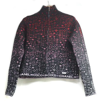 Chanel Zip-up Cardigan Blouson Black Multi P70783k10214 36 Women Preowned