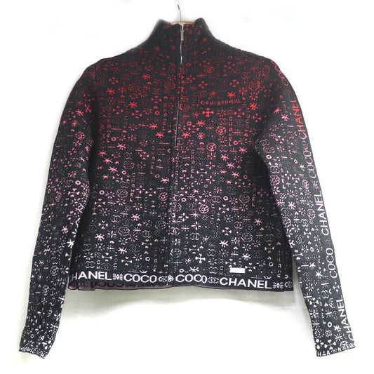 Chanel Zip-up Cardigan Blouson Black Multi P70783k10214 36 Women Preowned