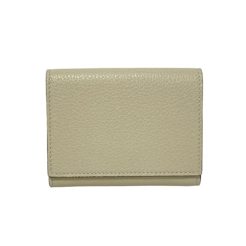 Gucci Trifold Wallet With Gucci Logo 731694 Ivory Leather