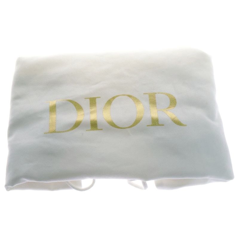 Christian Dior Micro Cannage Dior Camp Shoulder Bag Black Leather Silver