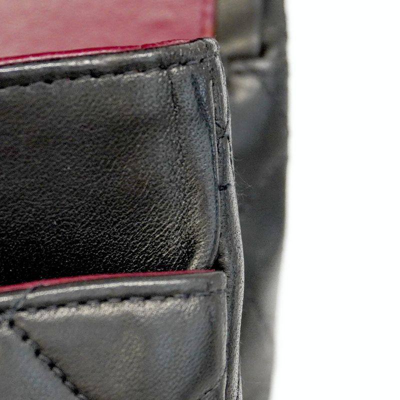 Chanel Shoulder Bag Matelasse Lambskin Black Cles Deuce