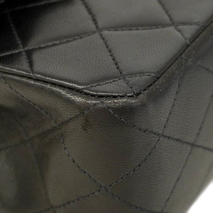Chanel Shoulder Bag Matelasse Lambskin Black Cles Deuce