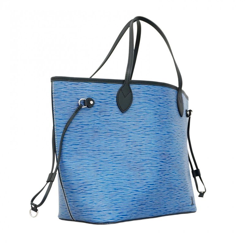 Louis Vuitton Tote Bag Epi Neverfull MM M51053 Blue Ladies
